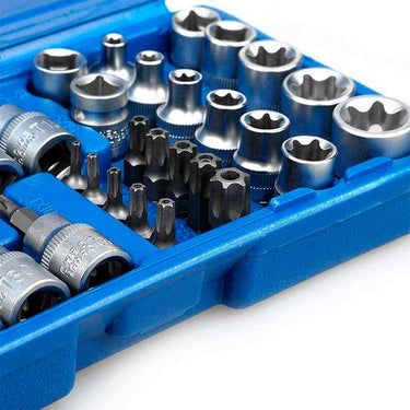 Juego Copas y Puntas Torx 34pcs Hembra y Macho